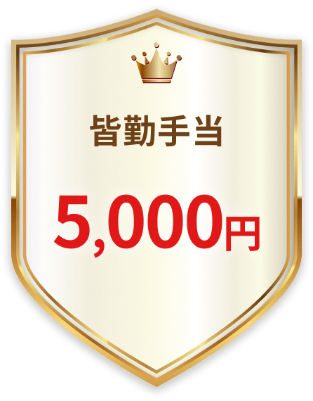 皆勤手当 5,000円